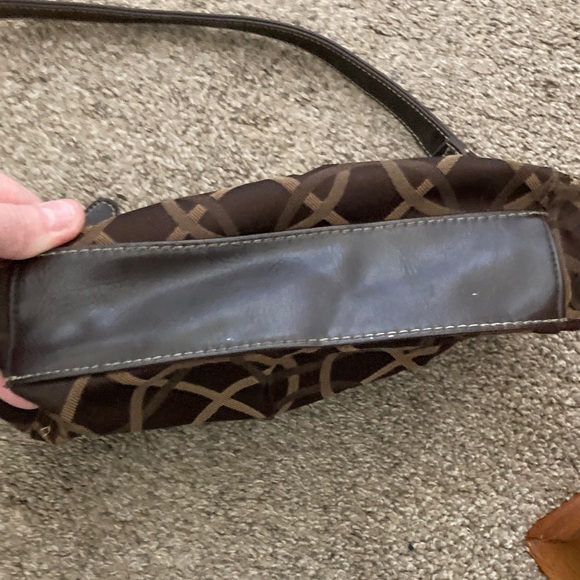 Merona Brown and Tan Patterned Shoulder Bag - Picture 5 of 6